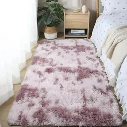Шелковый шерстяной ковер, одеяло для спальни, домашнее скандинавское одеяло для гостиной, комнаты для девочек, плюшевое одеяло, напольный коврик 240125
