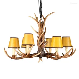 Chandeliers TEMAR Nordic Antler Pendent Lamp American Retro Living Room Dining Villa Coffee Shop Clothing Store Decoration Chandelier