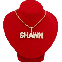 Collane Personalizzate Targhetta con lettere con zirconi cubici Collana con ciondolo con lettera a bolle piccola Collana con nome Collana con monogramma personalizzato Regalo per lei