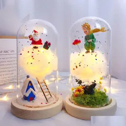 Dekorative Objekte Figuren handgefertigt Cloud Night Little Little Prince Witch Home Decor Romantic Atmosphäre Lampen Geschenk für Partner F Dhtrm