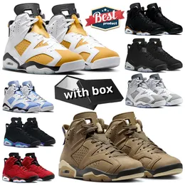 BOX 6 6s Basketballschuhe Braun Kelp Gelb Ocker DMP Aqua Schwarz Infrarot Oliv Silber Cool Grey Infrarot Herren Trainer Herren Turnschuhe Sport