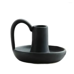 Candle Holders Black/White Holder Easy-to-clean 9.5 7.2 CM Ceramic Scented Base Decorative Plates Living Room