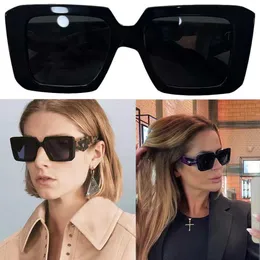 Сезон 2022, женские роскошные солнцезащитные очки PR 23 YS 3N, дизайнерская квадратная оправа «кошачий глаз», треугольные декоративные дужки, женский модный бренд 210G