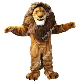 Hot Cute Newly Lion Costume della mascotte Unisex Cartoon Anime personaggio a tema Carnevale Uomo Donna Abito Natale Fancy Performance Party Dress