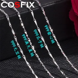 Halsband Pure Silver S999 Sterling Silver Necklace Female Arrow Heart Melon Seeds Chain Starry Sky Necklace Ingot Laminat 45cm Chain