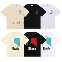 100%cotton Luxury Brand Rhude Shirt Fashion t Mens Designer Shirts Men Casual Short Sleeve High Quality Tshirts Tees Us Size #2023 EYUX