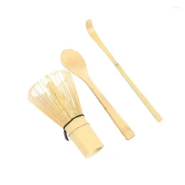 TeAware Setleri Çırpma ve Çay Japonca (Chasen) Set Scoop Bambu (Chashaku) Aksesuar Kaşık Matcha Matcha 3pcs/Set