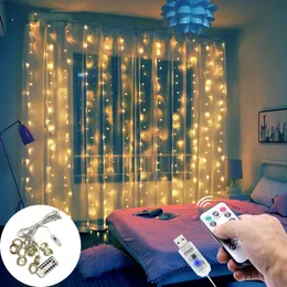 Ornamento di Natale 3M LED Luci per tende con corde da fata Ghirlanda Festone Decorazioni natalizie per la casa Capodanno Natale