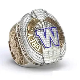 Cluster Rings Winnipeg Blue 2021 Bombers Cfl Grey Cup Team Champions Championship Ring mit Holzbox Souvenir Herren Fan Geschenk 2023 Wh Dheku HWRH