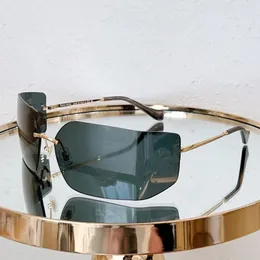 2023 vendita di occhiali da sole rettangolari grandi senza bordi in metallo per occhiali da sole alla moda da donna Occhiali protettivi UV per esterni 240124