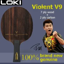 Loki V9 Ping Pong Blade 9 Ply Wood Carbon Violent-9オフプロフェッショナルテーブルテニスラケットブレード
