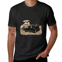 남성용 폴로 1930 모델 A 세단 티셔츠 커스텀 티셔츠 짧은 슬리브 빈티지 옷 검은 색 셔츠 남성용
