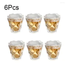 Copos de vinho 6 pcs japonês martelado copo de chá transparente cristal saquê uísque s home bar drinkware