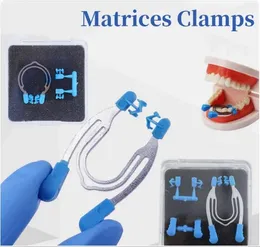 Matrice dentale Matrici sagomate sezionali Morsetti Cunei Clip a molla in metallo Strumento da laboratorio odontoiatrico