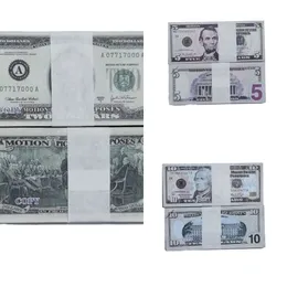 Dostawy imprezowe wysokie 100pcs/zestaw amerykański 2/5/10/20/100 Bezpłatne narzędzia barowe papierowy dolara atmosfera jakość 2-100 rekwizytów Money9306hpvru6cr