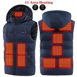 Лыжные куртки с 11 зонами с подогревом, USB, мужские и женские зимние уличные тепловые электрические обогреватели для катания на сноуборде, самостоятельное пальто