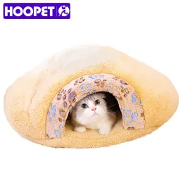 Переноска HOOPET, домики для кошек, 1 шт., товары для домашних животных, теплый мягкий кошачий домик, спальный мешок для домашних животных, милый гамбургер, питомник для собак, кровать для домашних животных, размер S/M #K