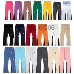 Designer homens calças galerias depts jeans homens mulheres inverno quente sweatpants manchado carta impressão mans moda casal solto versátil reto casual calça k70q