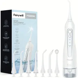 Fairywill Wasserflosser F5020E, weiß, multifunktional, 7 Köpfe