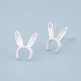 Ohrstecker PANJBJ Silberfarbene Ohrringe für Frauen und Mädchen, süßes Tier, Individualität, literarischer Schmuck, Geburtstagsgeschenk, Tropfen