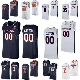 Virginia Basketball College 34 Jacob Groves Jerseys Universidade 11 Isaac McKneely 35 Leon Bond III 13 Ryan Dunn 0 Blake Buchanan 2 Reece Beekman Team Mans Juventude Mulher