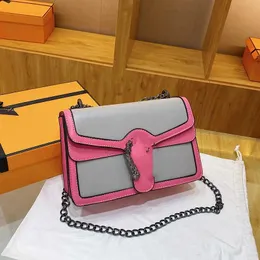 Borsa a tracolla Gonna da donna francese delicata da abbinare Borsa a tracolla casual con catena a tracolla casual con contrasto di colore alla moda