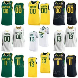 Baylor Bears Basketball College 13 Langston Love Jersey University 21 Yves Missi 11 Jalen Bridges 4 Walter 2 Jayden Nunn 10 RayJ Dennis Stitched Mans Jovem Mulher