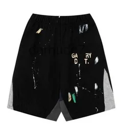 Shorts Men's American Fashion Brand Galleryes Depts Handpainted Splash Printing Pure Cotton Terry Fog High Street 5point DBAW