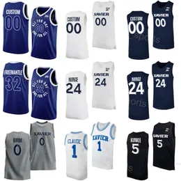 Universidade Basquete 8 Quincy Olivari Jersey Xavier Mosqueteiros Faculdade 24 Abou Ousmane 3 Dailyn Swain 50 Gytis Nemeiksa 20 Dayvion McKnight 1 Desmond Claude