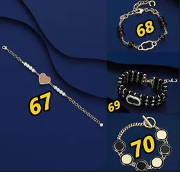 Lussuosi braccialetti a forma di cuore con perle di cristallo con amore Design semplice Bracciale con catena bling San Valentino Regali di compleanno per le donne Scatola di gioielli di moda + Borsa regalo