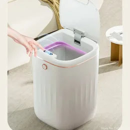 20L/22L Sensore Automatico Cestino Della Spazzatura Induzione Della Luce UV Pattumiera Intelligente Pattumiera Per Il Bagno Wc Cestino Della Carta Coperchio Casa Intelligente 240119