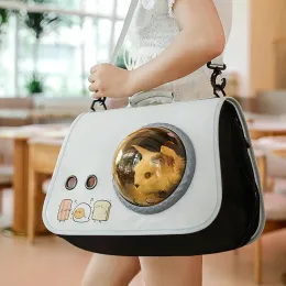 Carrier Portable pet capsule Carryon Cat bag Portable foldable shoulder bag Going out backpack Cartoon cat and dog bag