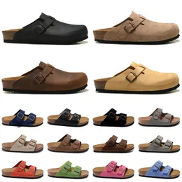 birkinstocks birkenstok birkenstock birkenstocks clogs sandals slippers 【code ：L】 مصمم Birkinstocks     من جلد الغزال الشريحة المفضلة الشاطئ كلاسيكية النساء الرجال شببر أحذية عارضة