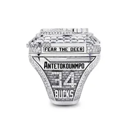 Cluster-Ringe Großhandel 2021 Championship Ring Bucks Modegeschenke von Fans und Freunden Ledertaschenteile Zubehör Drop-Lieferung Dhvkt X994