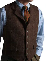 Gilet da uomo Gilet da uomo in lana da sposa in lana a spina di pesce in tweed da lavoro Gilet casual per testimoni dello sposo uomo 240119