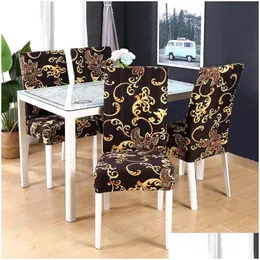 Stuhlhussen Stuhl Ers Boho Muster Gedruckt Stretch Er Für Esszimmer Büro Bankett Protector Elastisches Material Sessel Drop Liefern Dhqz5