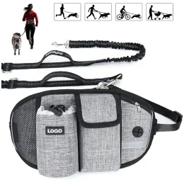 Sets Pet Dog Training Waist Bag Dogs Treat Bag Handsfree Sports Multifunction Outdoor Walk Dog Leash Reflective Waterproof Nylon
