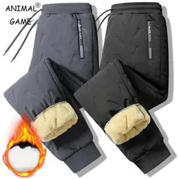 Winter Lammwolle Warme Casual Broek Fitness Sportkleidung Männer Jogger Sportkleidung Casual Track Broek Plus Größe 120KG 240123