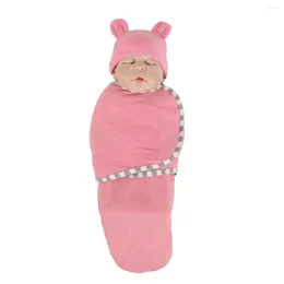 بطانيات 2pc مولود طفل ناعم بطانية أسويث طبقة طبقة قماط سرير سرير