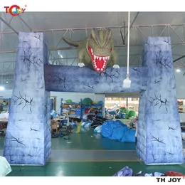 wholesale outdoor activities Advertising Inflatables 6x4m Jurassic Park Dinosaur parks theme Inflatable Dinosaur Arch Entrance Gate Balloon For Decoration