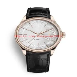 Orologio a 7 colori 39mm Geneve Cellini 50515 50519 Asia 2813 Movimento Bracciale in pelle Orologio automatico da uomo Orologi238s