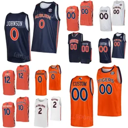 Basquete universitário 1 Aden Holloway Jerseys Auburn Tigers College 12 Jones 0 KD Johnson 10 Chad Baker-Mazara 2 Jaylin Williams 4 Johni Broome Marinha Branco Laranja