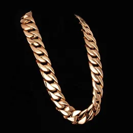 Hiphop Jewelry 31mm Thick Chunky Stainless Steel Solid Large Heavy Big Cuban Link Chain Necklace for Men