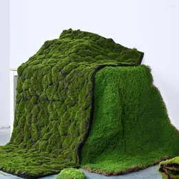 装飾的な花人工緑の植物苔草偽偽の永遠の人生のミニランドスケープクラフトエルホームガーデンデコレーションストローマットレス