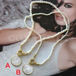 Necklaces 5 strands Shell pendants San benito pendants necklace natural pearl necklace for women religion jewelry for women 9748