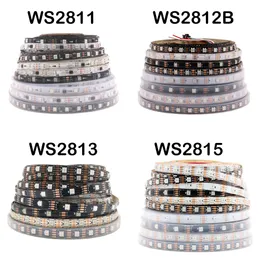 WS2811 WS2812B WS2813 WS2815 5050 RGB SMART LED 스트립 개별 주소 IC 30 테이프 라이트 IP65