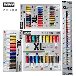 Leveranser Pebeo XL Studio 40/30/20/10 Färger 20 ml Highcapacity Tube Oil Paint Set Professional för Artist Drawing Color Art Supplies