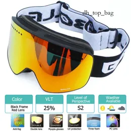 Manyetik çift katmanlı polarize lensli kayak gözlükleri Antifog UV400 Snowboard Erkek Kadın Gözlük Kılıfı Kayak Goggles 8177