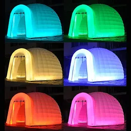 wholesale Oxford 16ft Inflatable Igloo Dome Tent with Air Blower and LED Lights House Yurt For Outdoor Event Party Wedding Exhibition