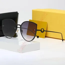 Cały słynny projektant Bagieette Light F Havana Metal Sunglasses Men Kat Cat Eye Sunglass Luksus Uv400 okulary przeciwsłoneczne Dri297n